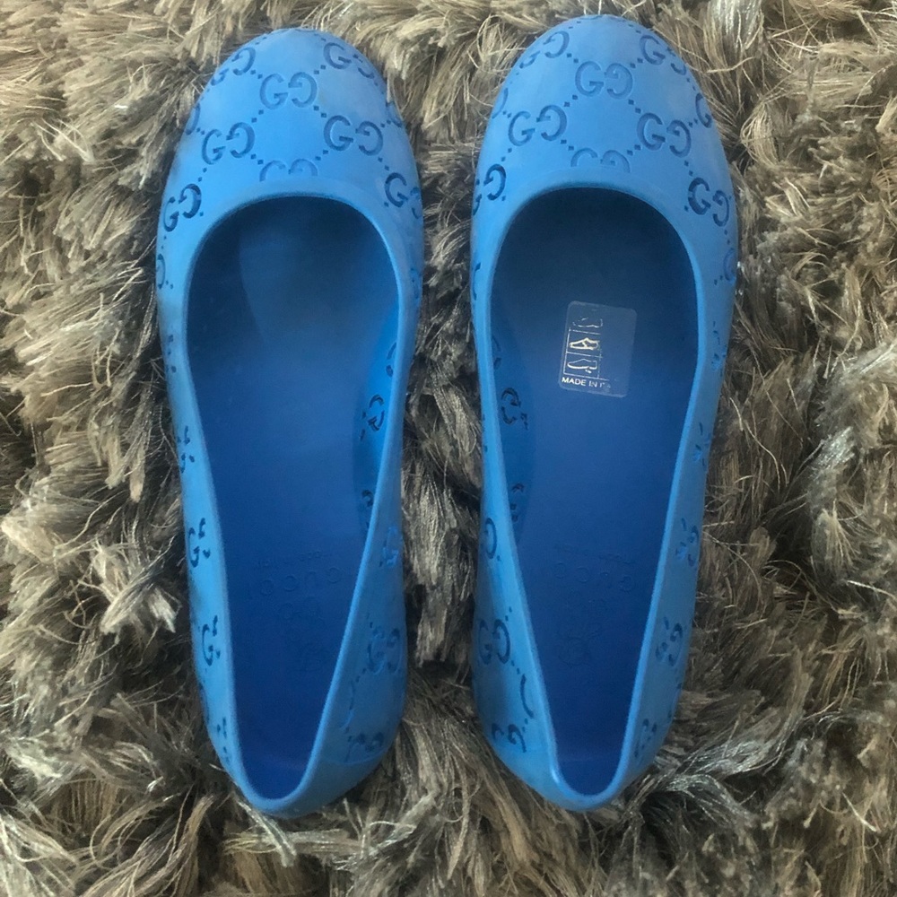 Royal blue Gucci ballet flat